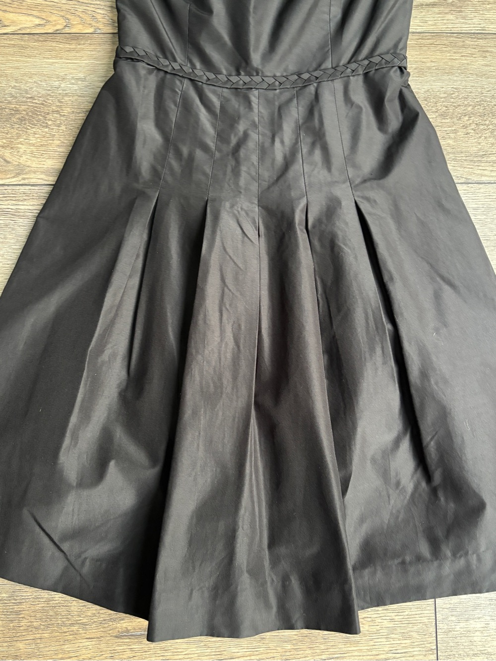 Lilly Pulitzer Vintage Fit & Flare Strapless Rosette Dress Silk Blend Black Sz 0 - Picture 4 of 12